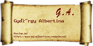 György Albertina névjegykártya